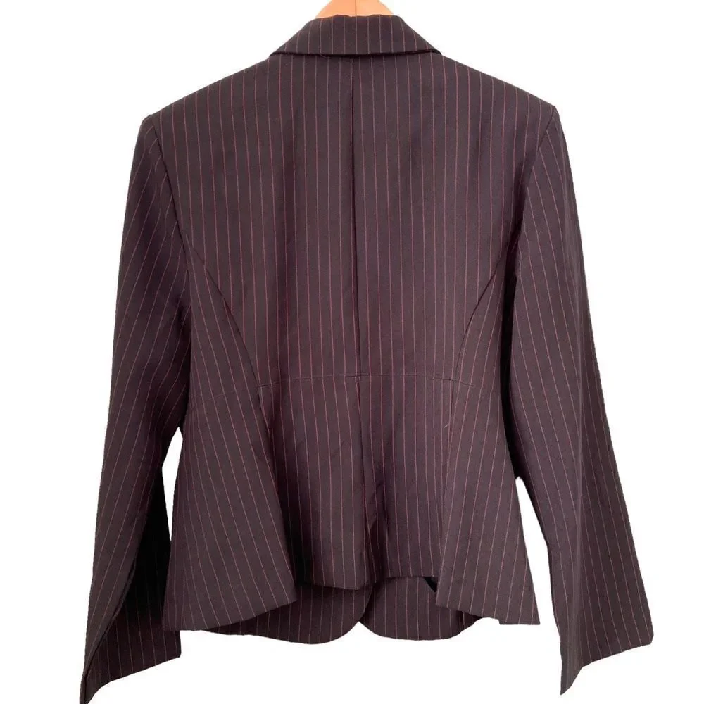 Vintage S.L. Fashions Made in USA Stripped Blazer in Size 16